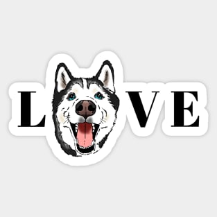 Husky Lovers, Husky Moms, Husky Dads Sticker